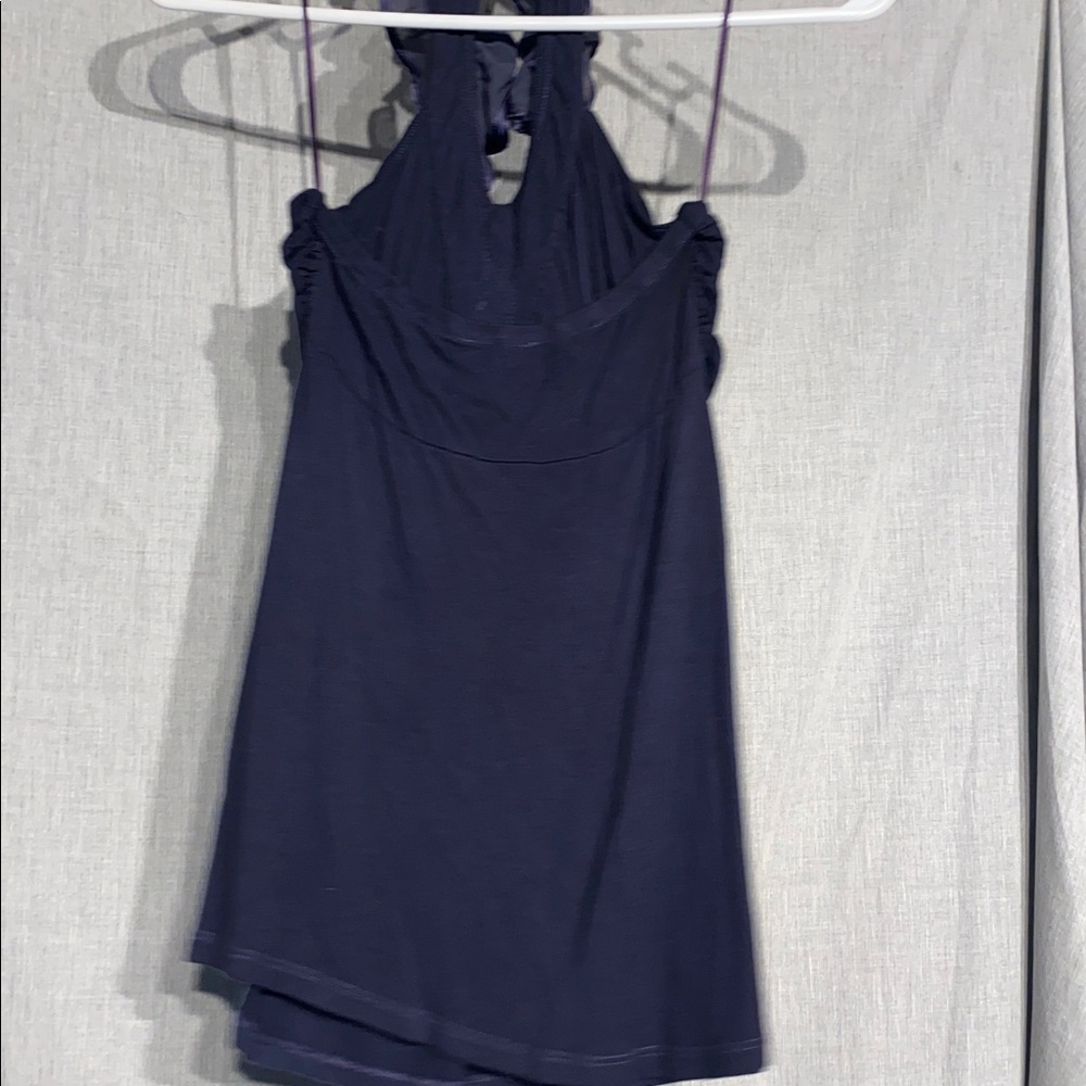 Express Purple Ruffled Halter Top - Picture 3 of 3